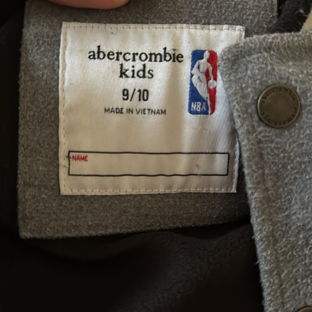 Abercrombie Kids Gray and Black NBA Jacket - Picture 7 of 8